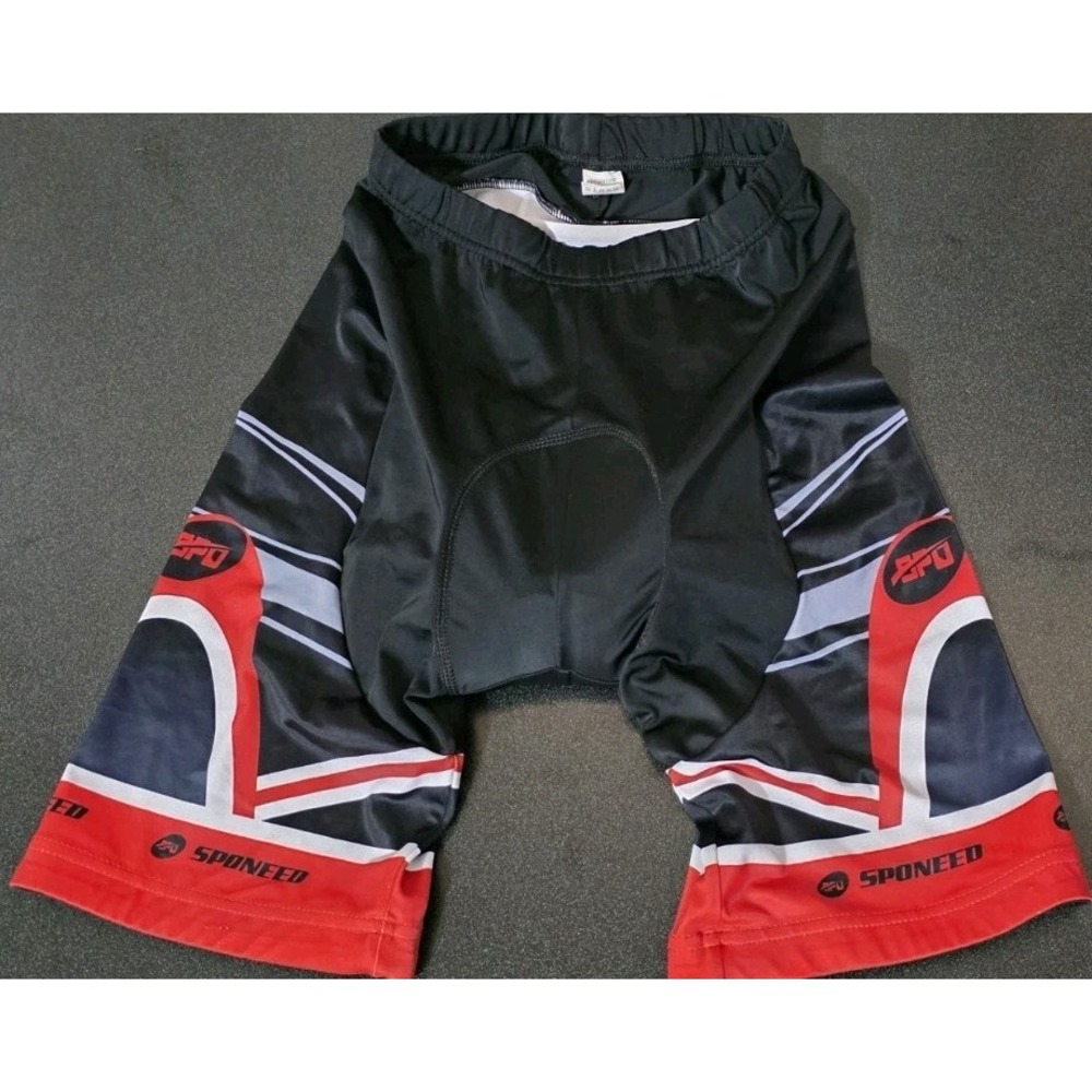 Sponeed Cycling Padded Shorts Bicycle Athletic Mens Black Red US L Biking Active